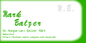 mark balzer business card